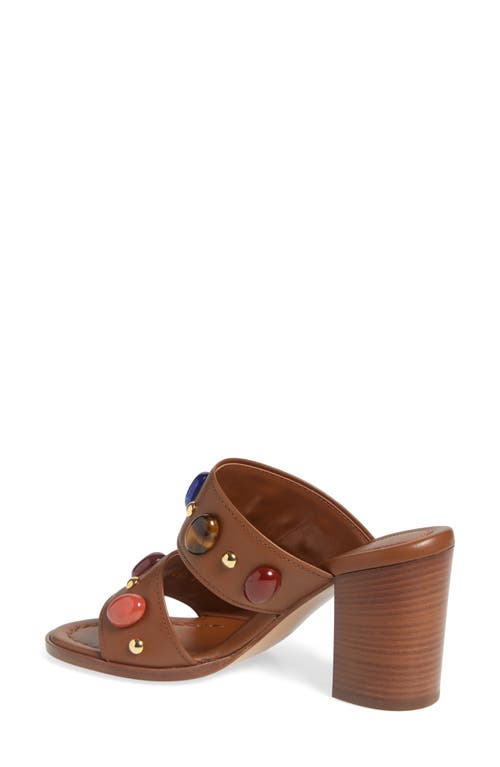 Gianvito Rossi Pebble Crystal Embellished Sandal In Cuoio