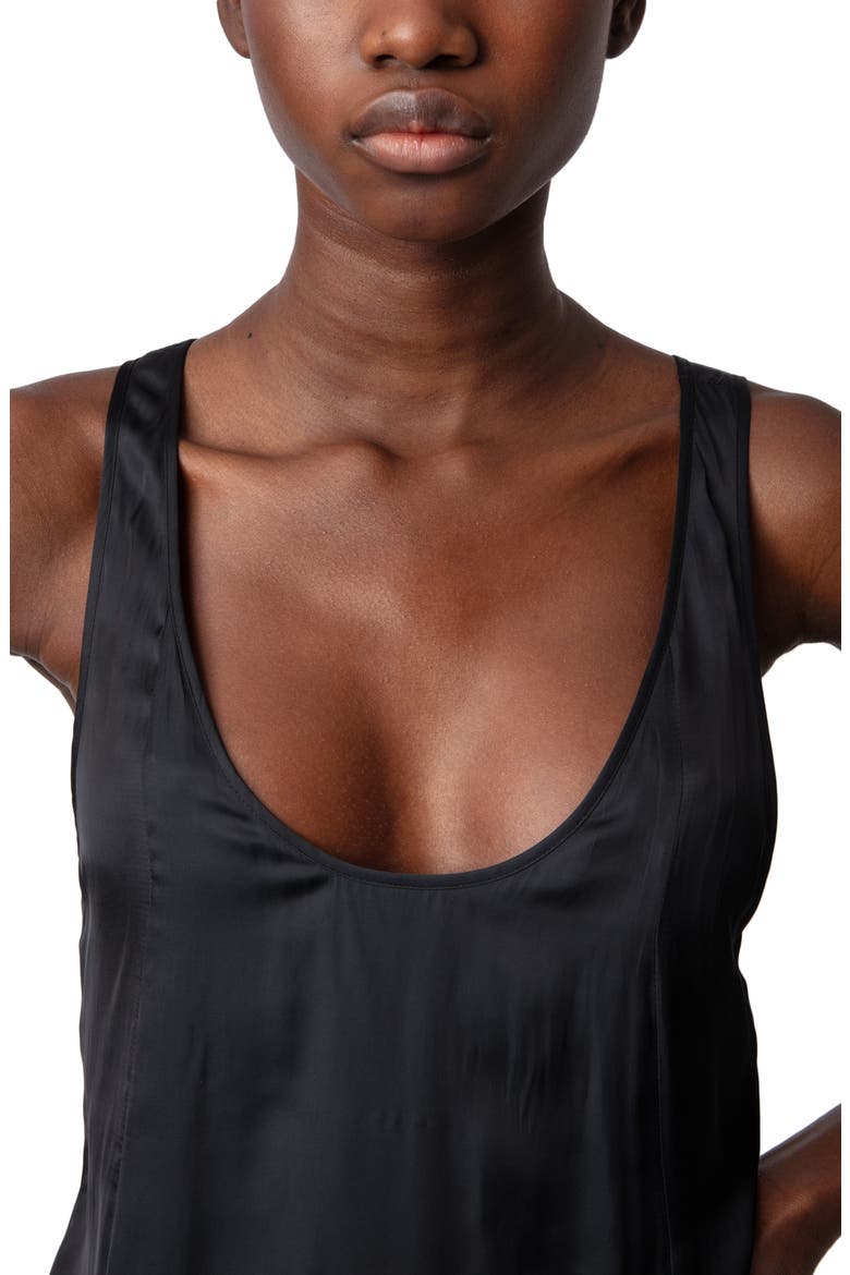 Rarys Satin Maxi Dress, Alternate, color, NOIR