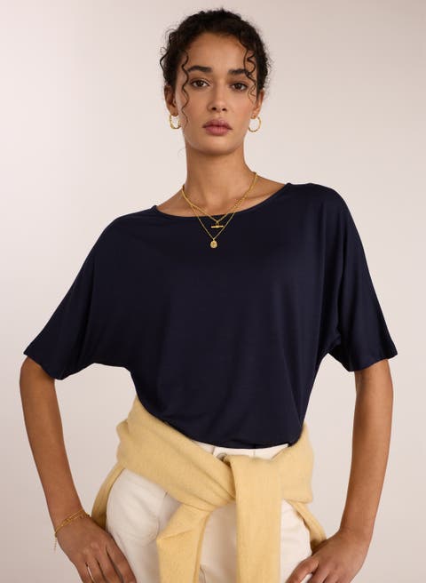 Carrie Relaxed Boat Neck Tee