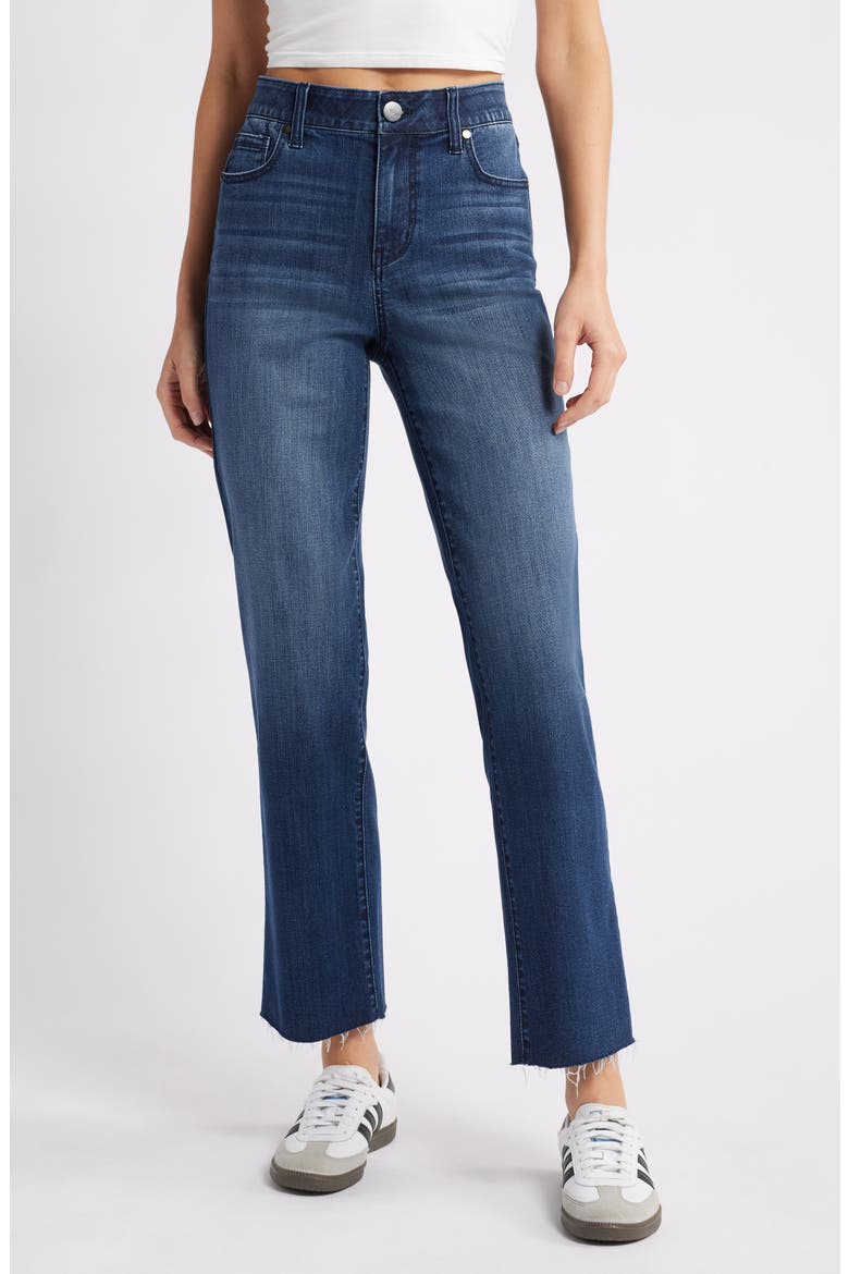 Magic Waistband High Waist Straight Leg Jeans, Main, color, GRAYDEN