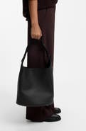 BOSS Ameline Leather Bucket Bag
