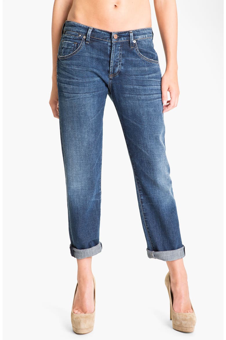 'Dylan' High Rise Loose Fit Jeans, Main, color, FOREVER