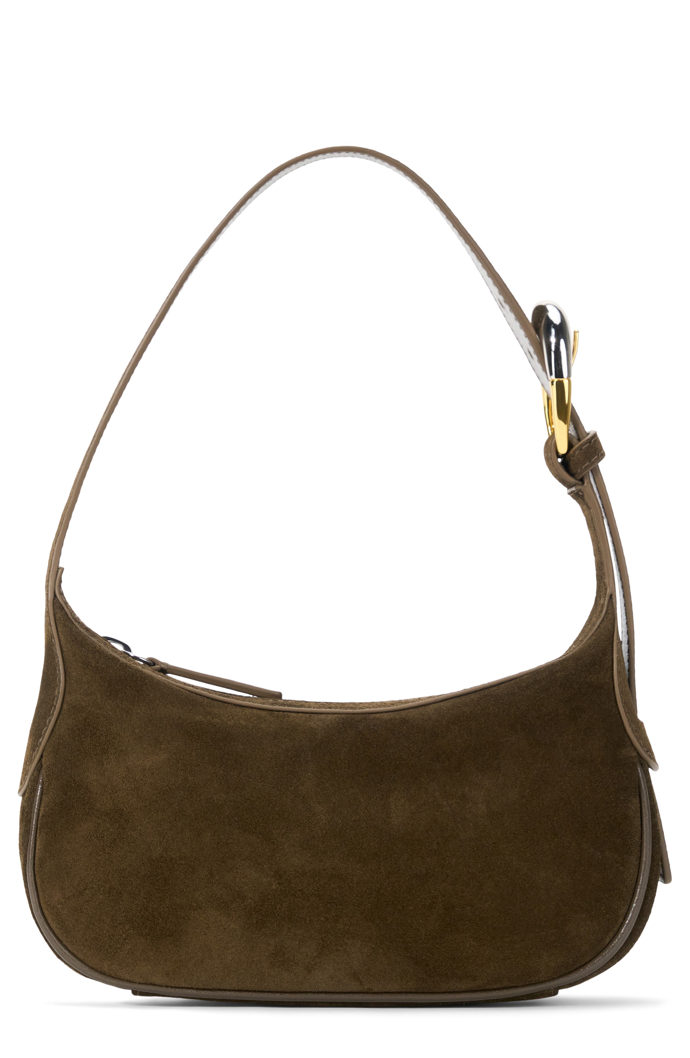 STAUD Ollie Metallic Leather Shoulder Bag, Main, color, 