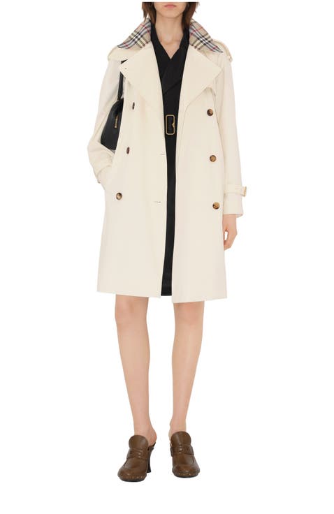 Mid-length Check Collar Castleford Trench Coat