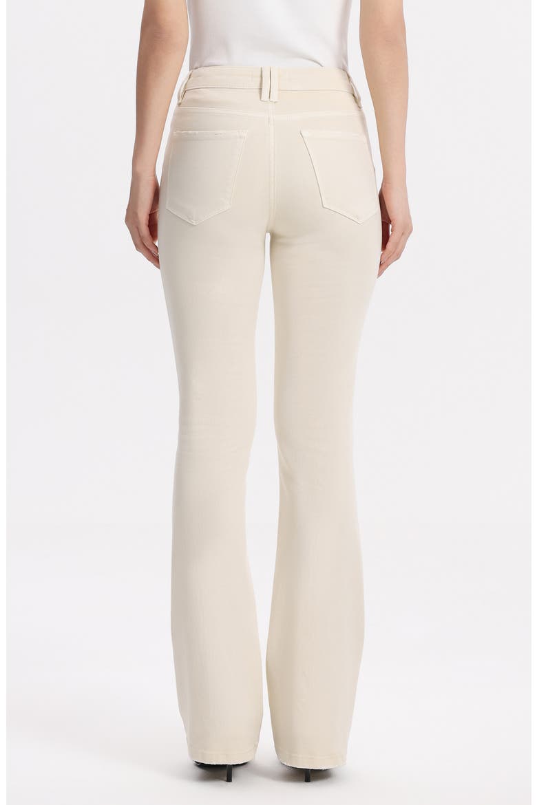 Emily High Waist Distressed Flare Jeans, Alternate, color, ECRU