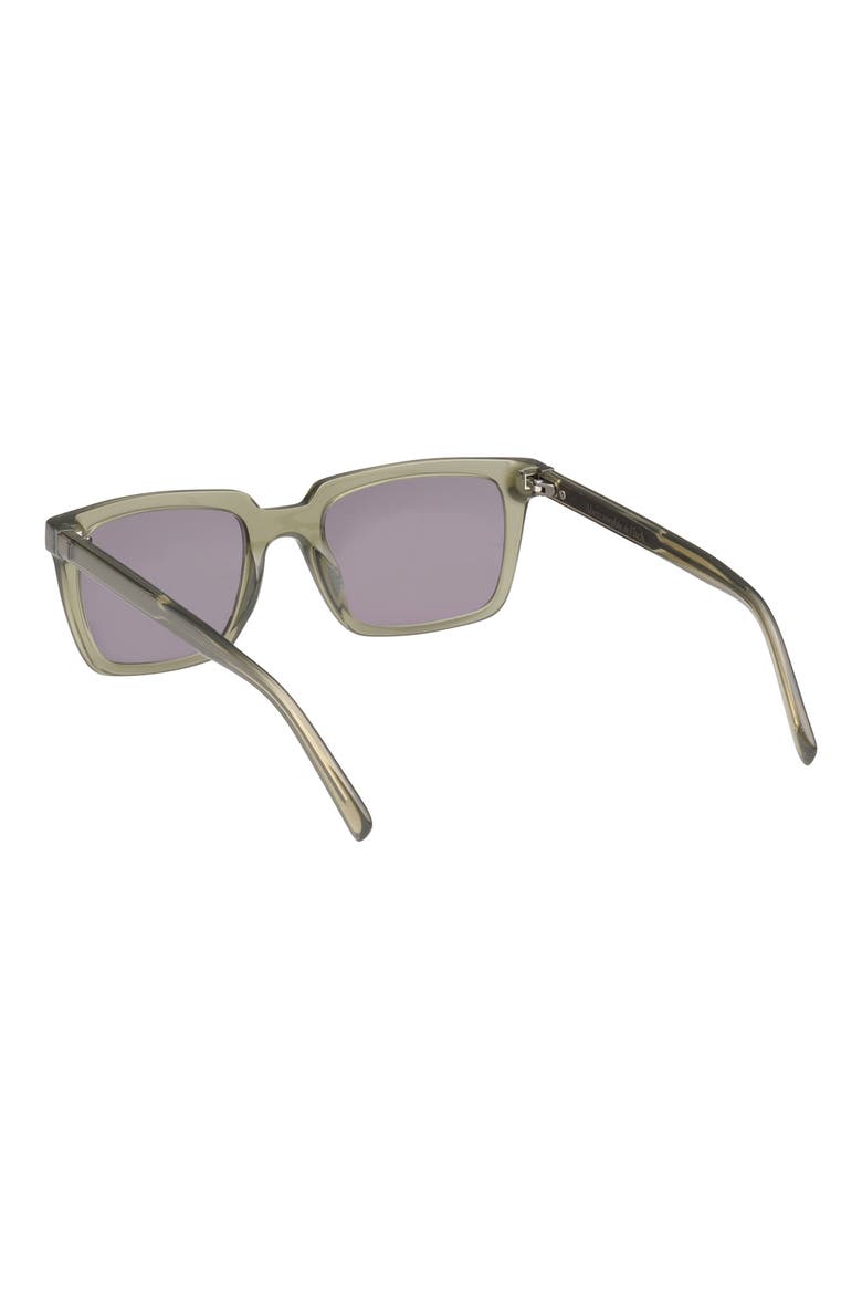 52mm Rectangular Sunglasses, Alternate, color, SHINY LIGHT GREEN / SMOKE