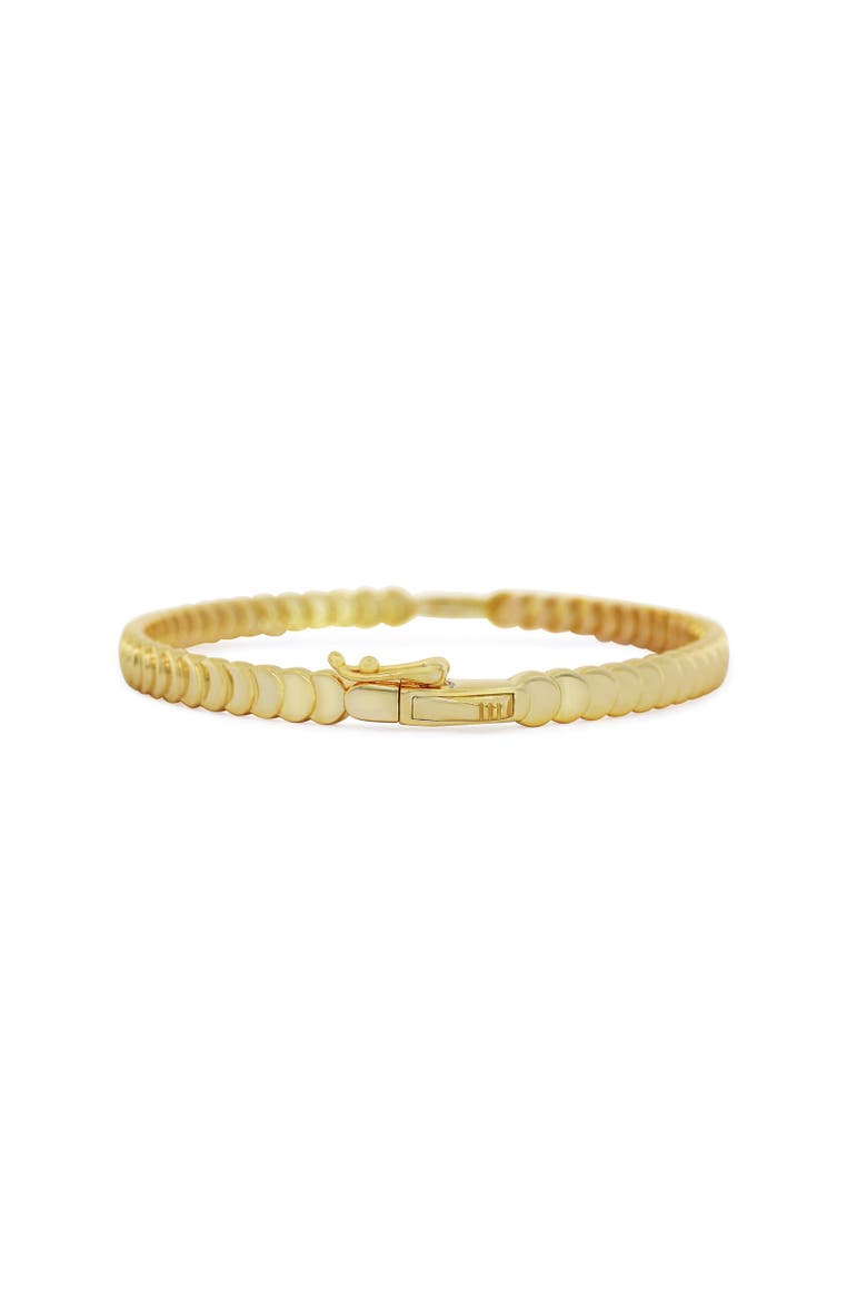 Wave Bangle, Alternate, color, Gold Plated Sterling Silver