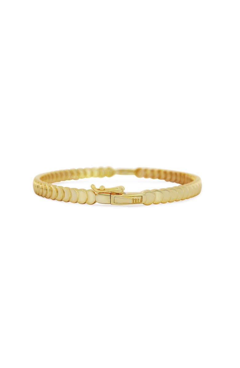 The Lovery Fine Jewelry Wave Bangle, Alternate, color, Gold Plated Sterling Silver