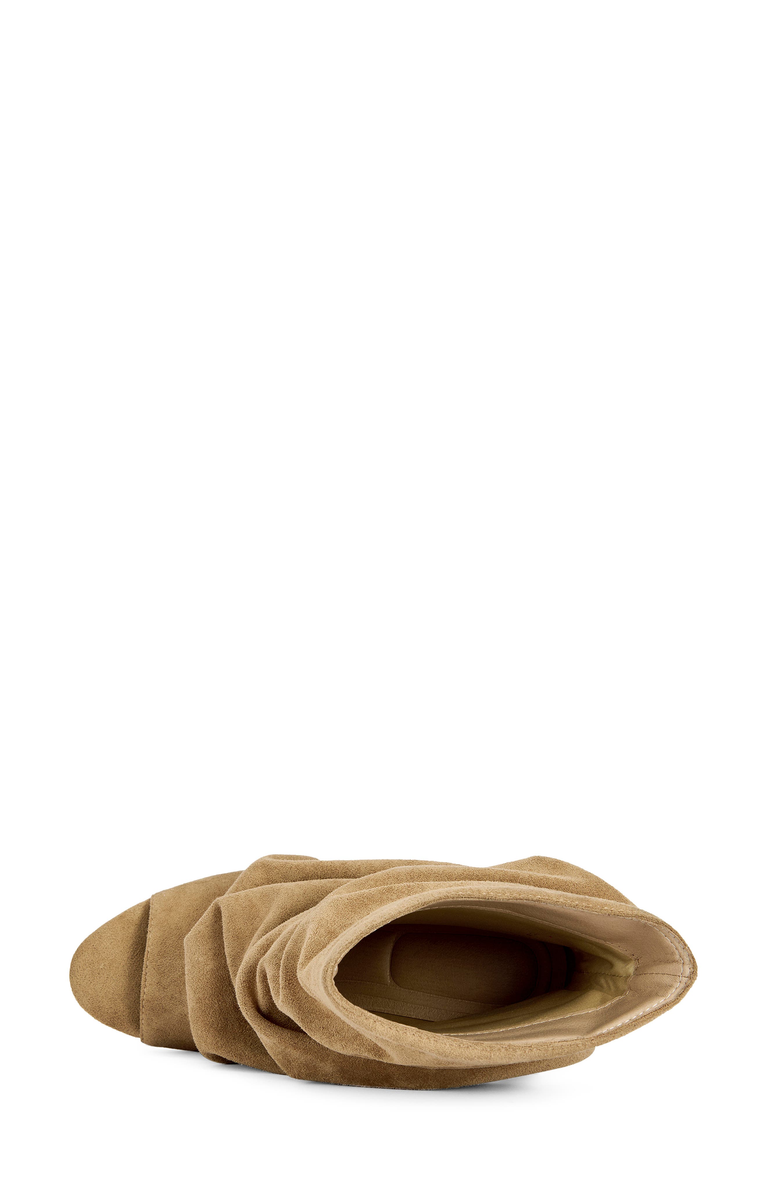 Apex Slouchy Open Toe Bootie, Alternate, color, LIGHT BROWN