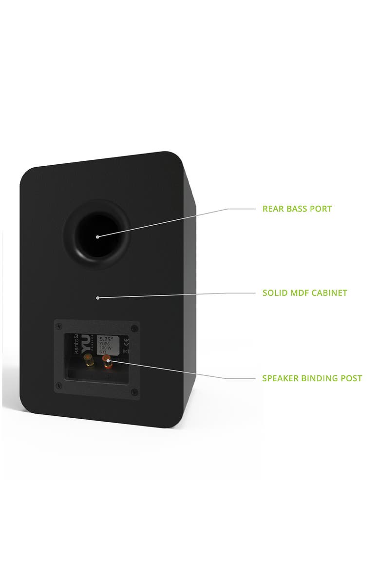 Kanto YUP6 Passive Bookshelf Speakers - Pair, Alternate, color, Black