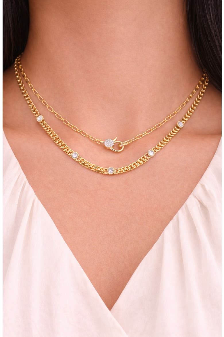 The Notebook Double Layer Necklace, Alternate, color, GOLD