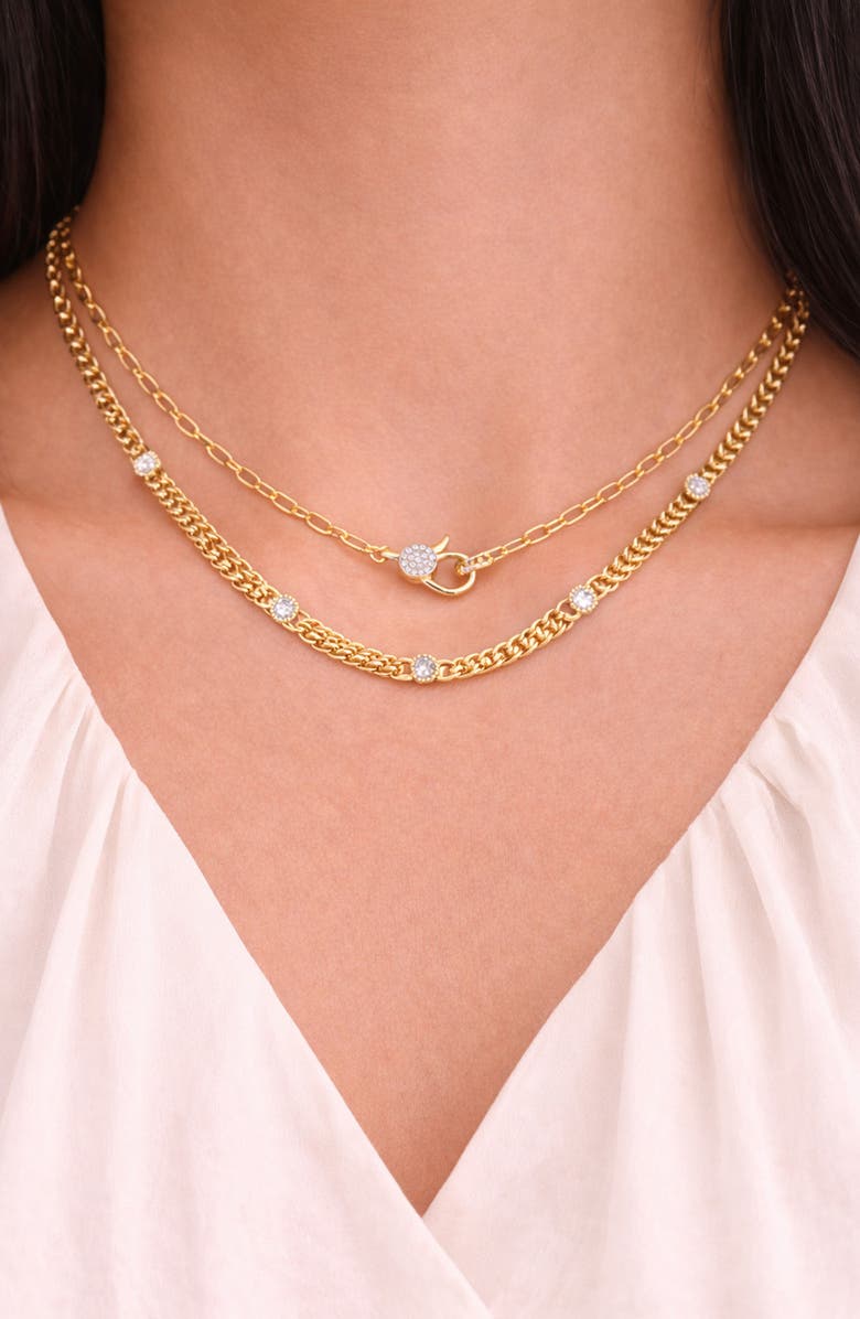 LA MENO The Notebook Double Layer Necklace, Alternate, color, Gold