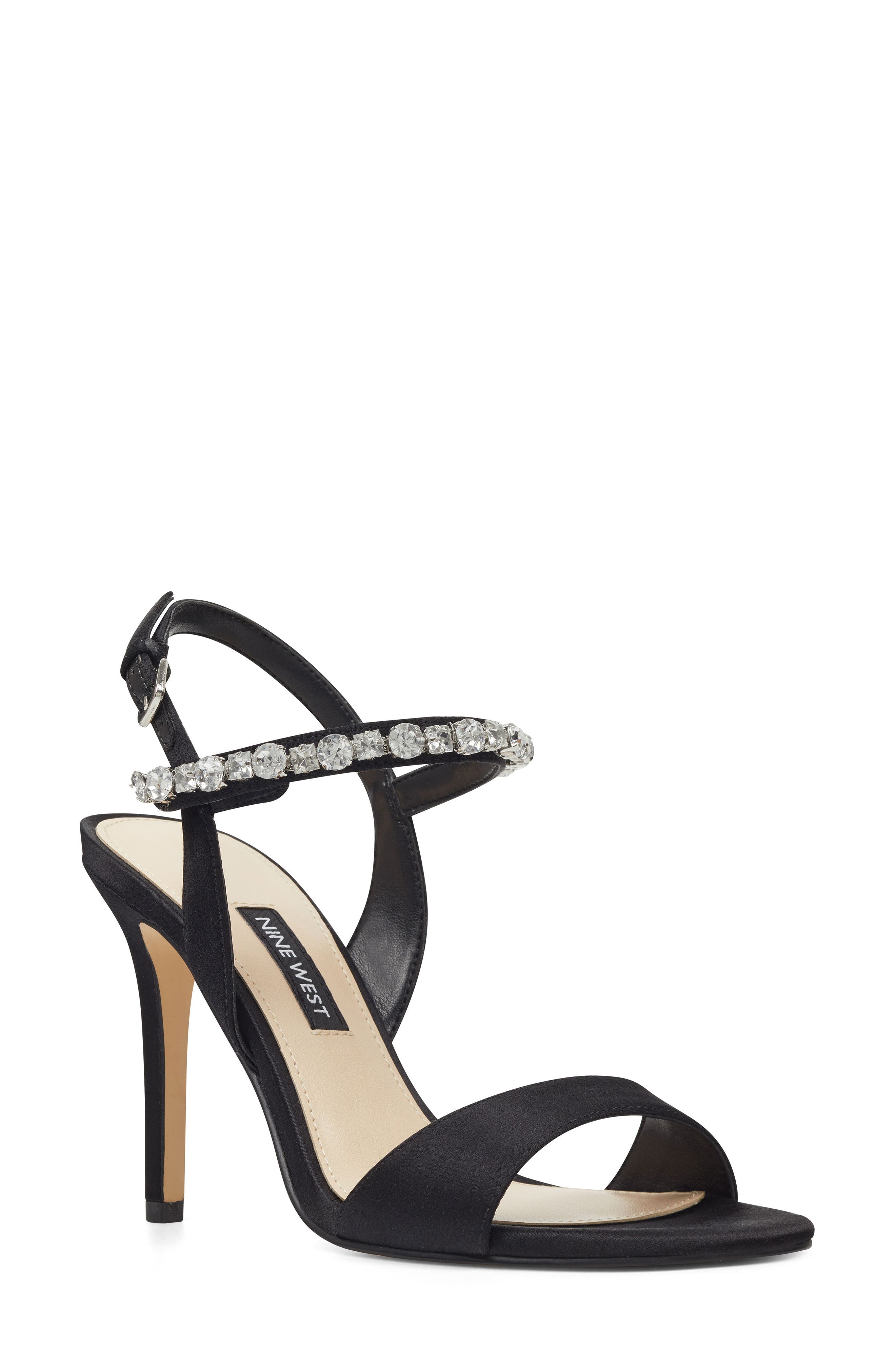 Nine West Madison Crystal Embellished Sandal, Main, color, 