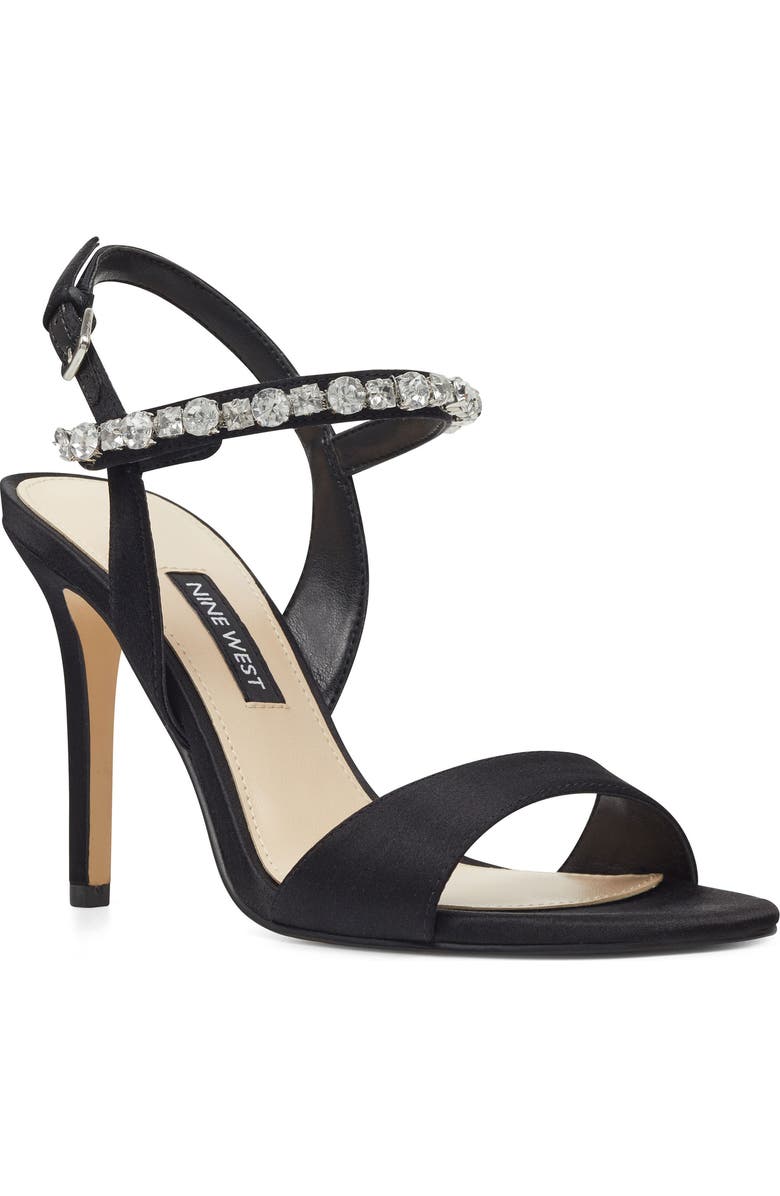 Nine West Madison Crystal Embellished Sandal, Main, color,