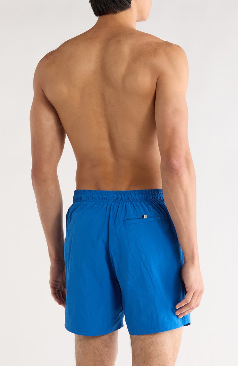 BOSS Octopus Swim Trunks, Alternate, color, Medium Blue