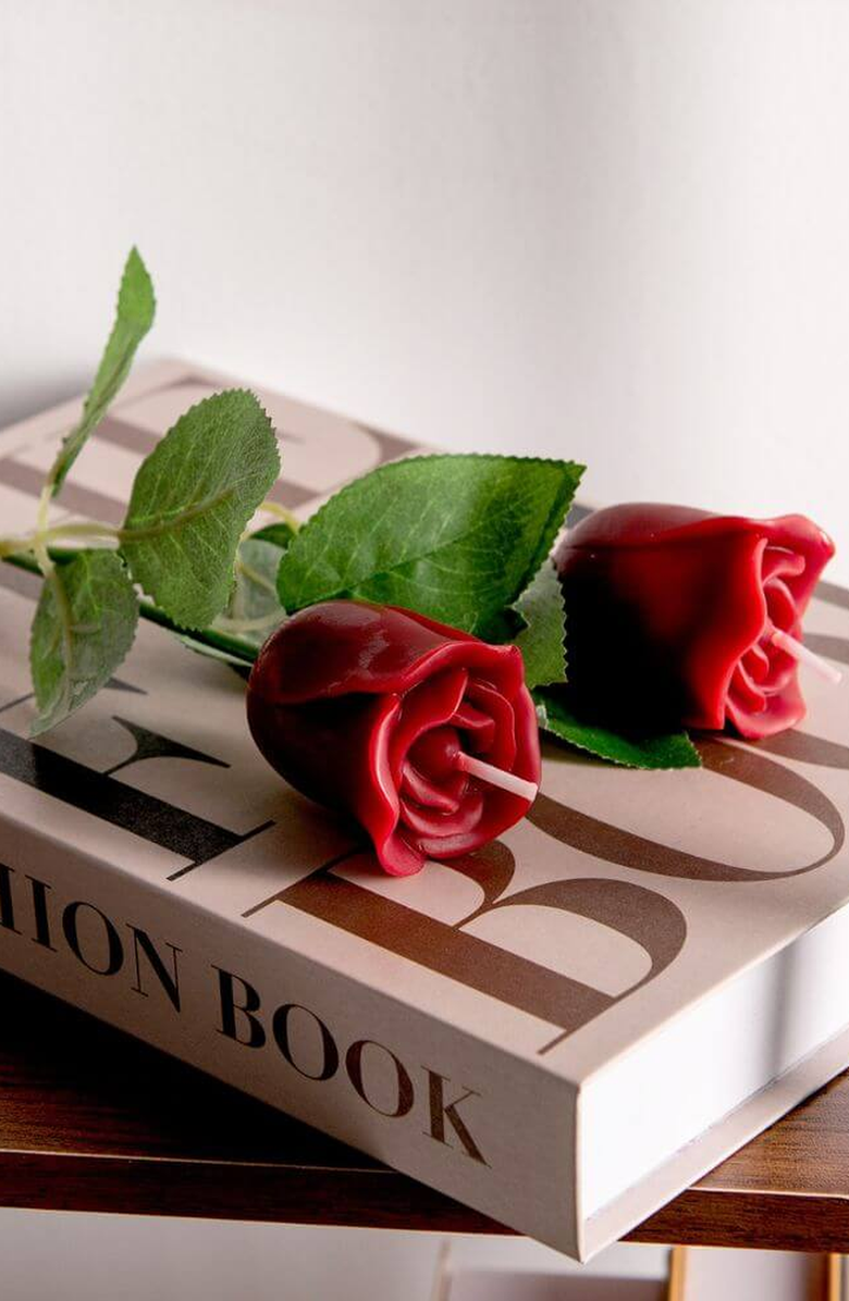 Southlake gifts Rose Candle, Alternate, color, Dark Red / Burgundy