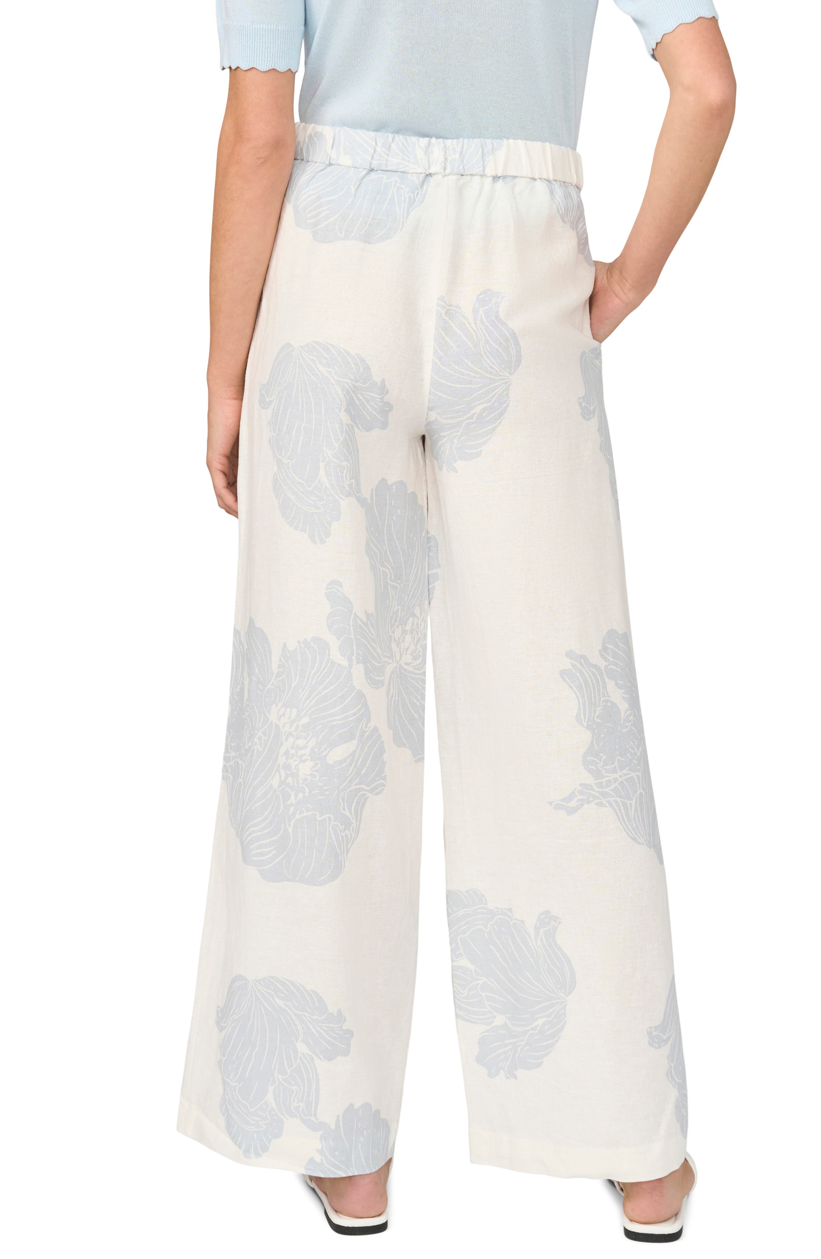 Easy Wide Leg Linen Blend Pants - image 2