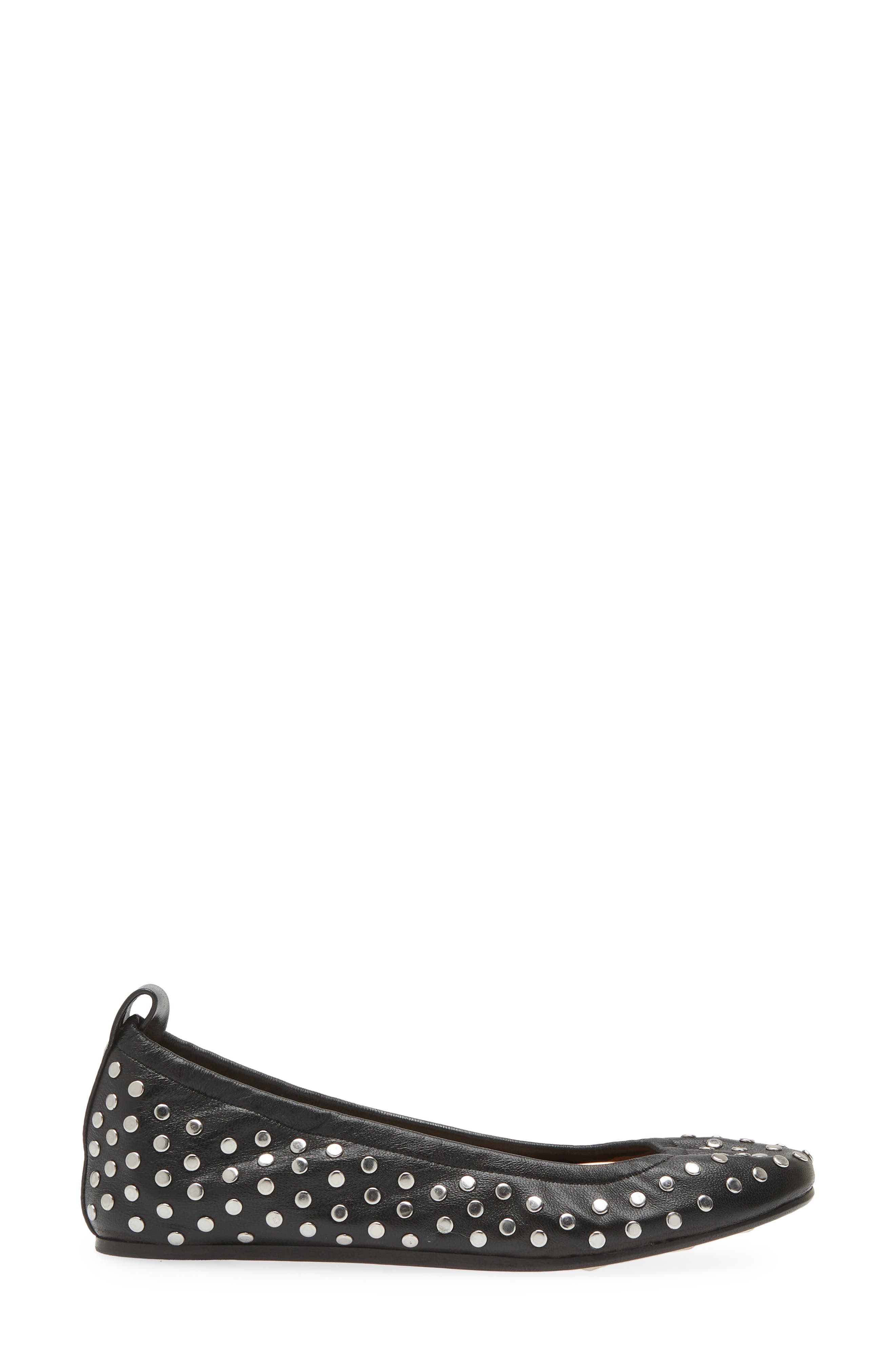Belna Studded Ballet Flat, Alternate, color, BLACK