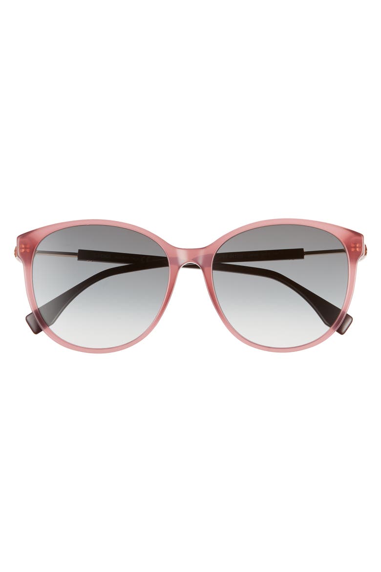 58mm Gradient Cat Eye Sunglasses, Alternate, color, OPLE BURGUNDY/ GREY