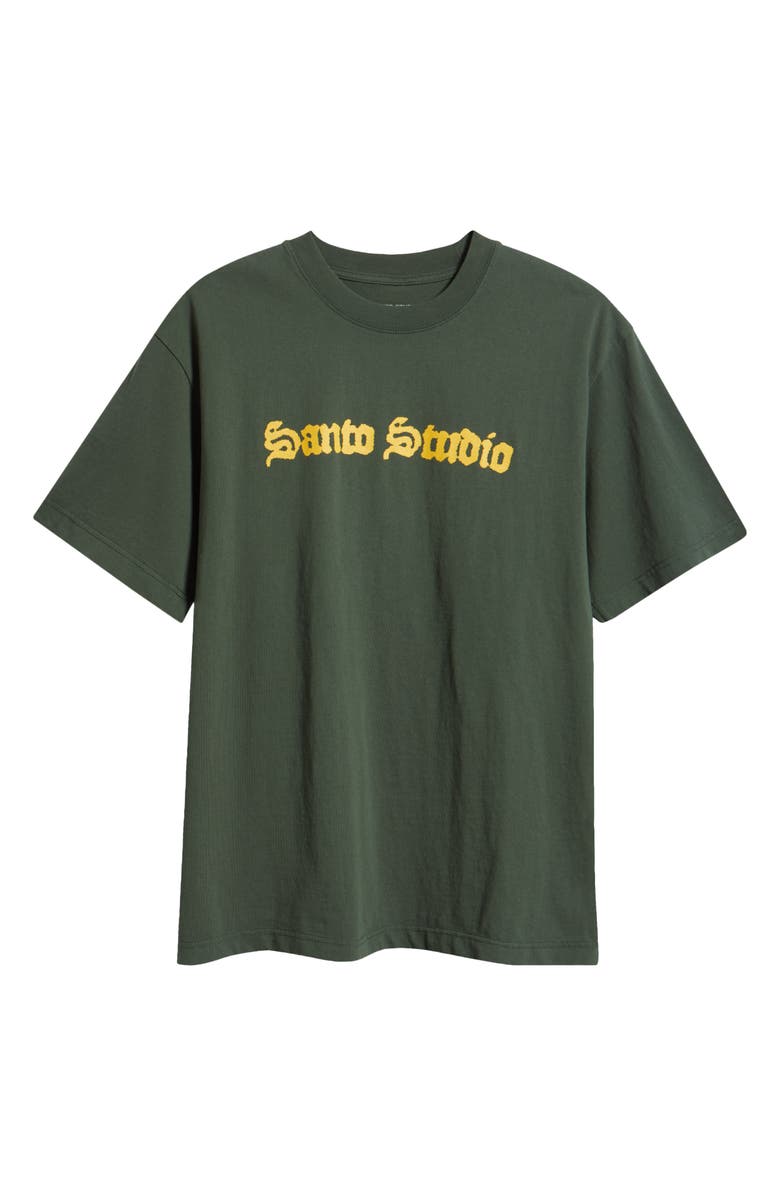 SANTO STUDIO Old English Cotton Graphic T-Shirt, Main, color, Green