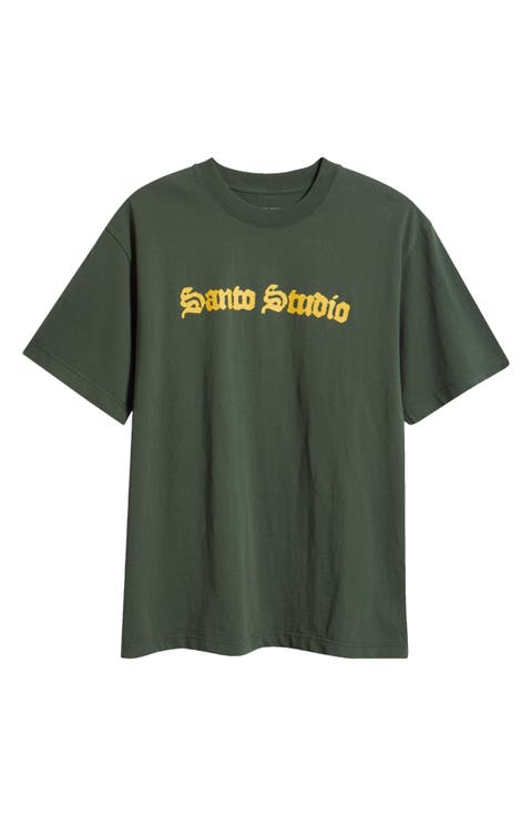 Old English Cotton Graphic T-Shirt