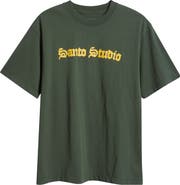 SANTO STUDIO Old English Cotton Graphic T-Shirt