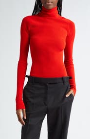 Proenza Schouler Fox Longline Logo Rib Turtleneck Top