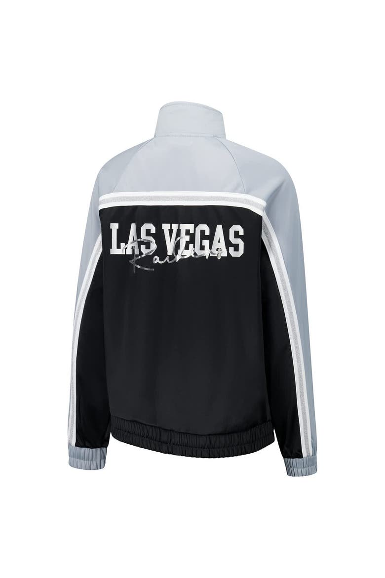 Women's G-III 4Her by Carl Banks Black Las Vegas Raiders Post Game Full-Zip Track Jacket, Alternate, color, Black
