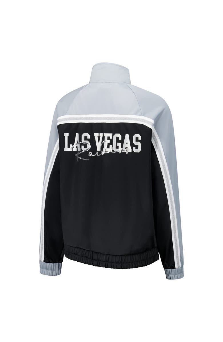 G-III 4HER BY CARL BANKS Women's G-III 4Her by Carl Banks Black Las Vegas Raiders Post Game Full-Zip Track Jacket, Alternate, color, Black
