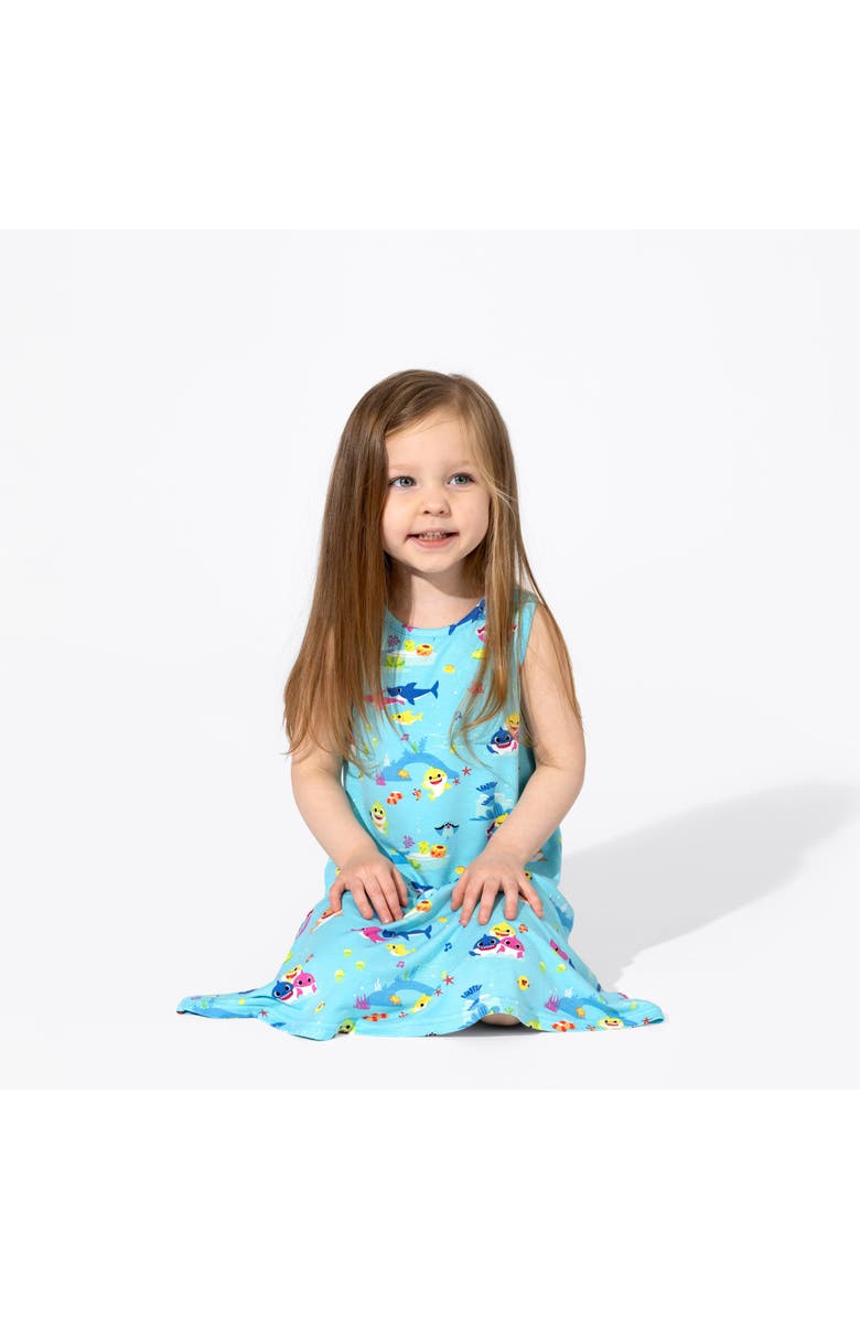 Bellabu Bear Kids' Baby Shark Sleeveless Dress, Alternate, color, Baby Shark
