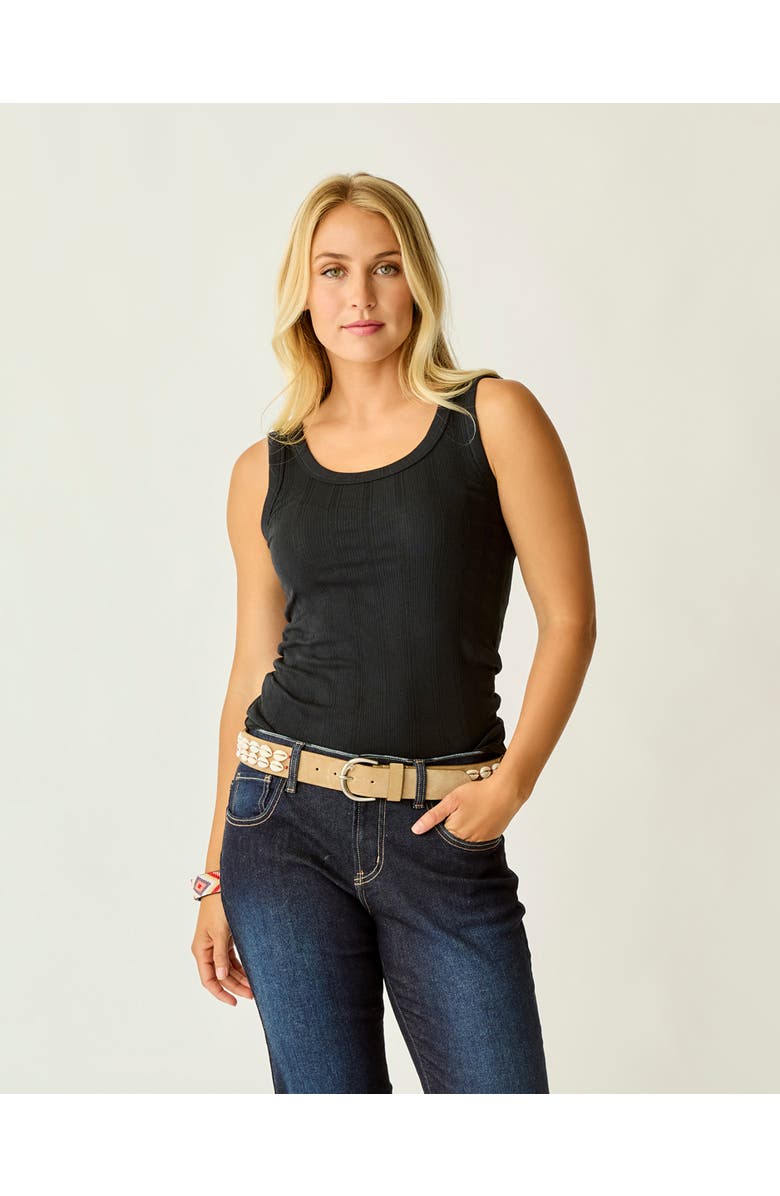 Carve Designs Ever Rib Tank, Main, color, Black