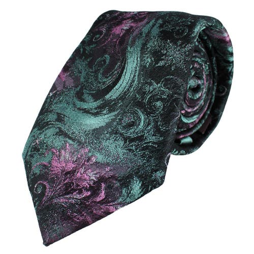 Trafalgar Big And Tall Arcane Storm Silk Novelty Neck Tie In Multi