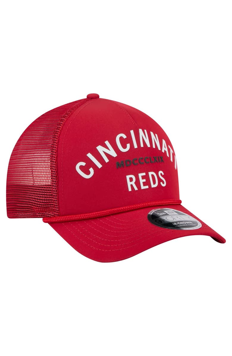 New Era Men's New Era Red Cincinnati Reds Minimalist 9FORTY A-Frame Adjustable Hat, Alternate, color, Red