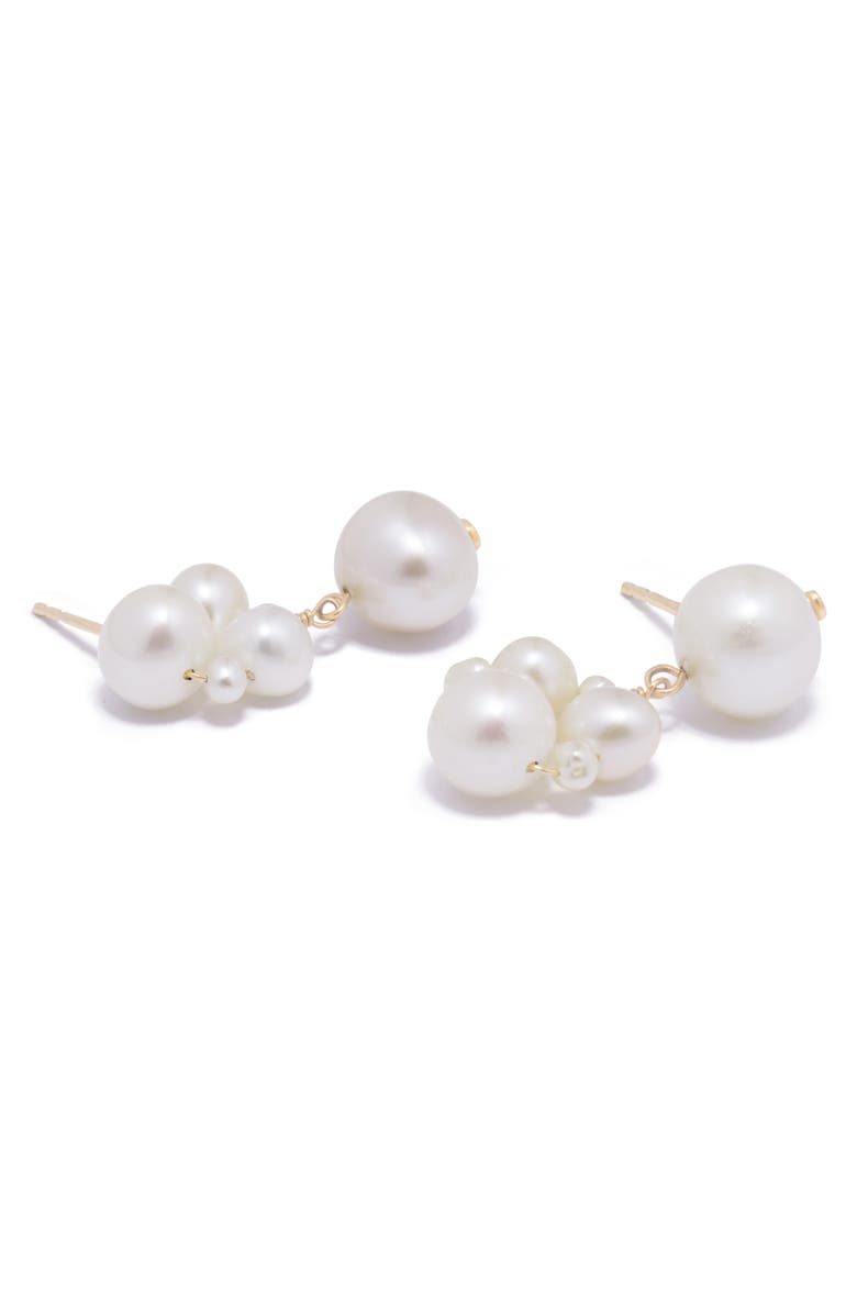 COMPLETEDWORKS Freshwater Pearl Drop Earrings, Alternate, color, 18Ct Gold Plated