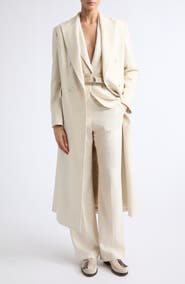 Eleventy Herringbone Wool Blend Duster Jacket