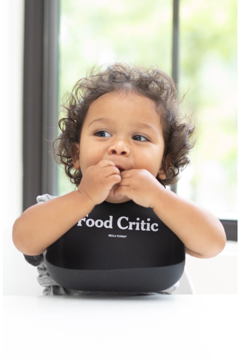 Food Critic Wonder Bib, Alternate, color, BLACK