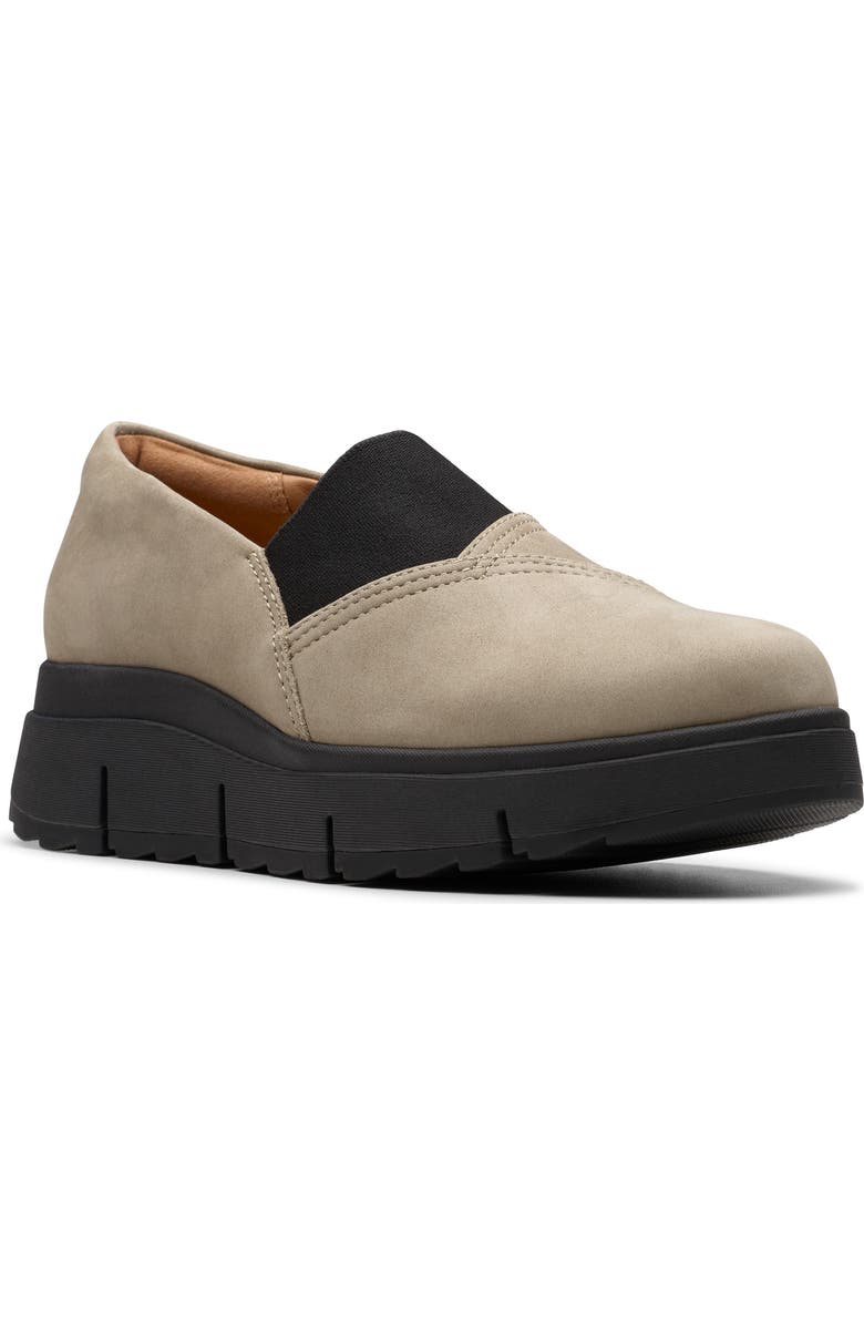 Clarks<sup>®</sup> Loriini West Platform Wedge Loafer, Main, color, Stone