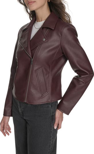 Women's Essential Faux Leather Moto Jacket