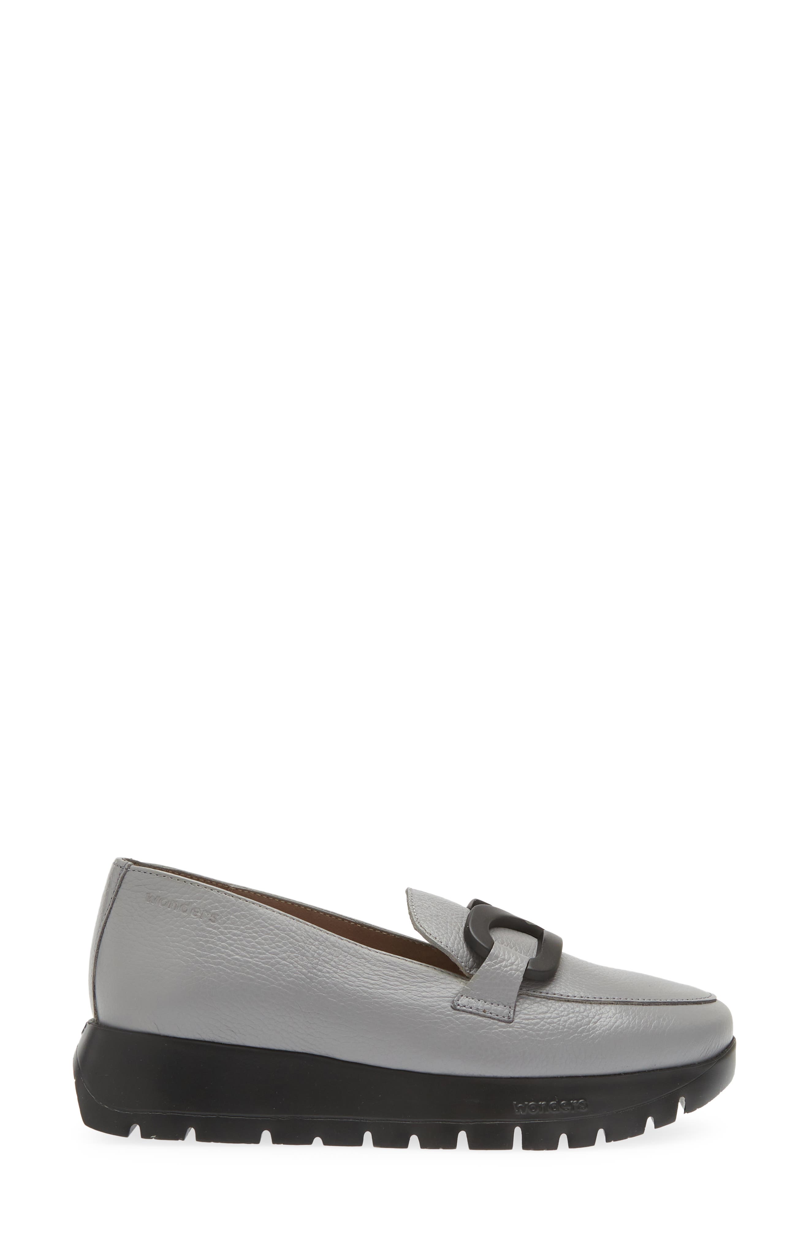 Lug Loafer, Alternate, color, GREY TUMBLED LEATHER