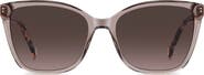 Carolina Herrera Her 56mm Gradient Rectangular Sunglasses