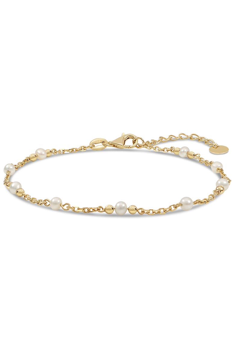 Freshwater Pearl Chain Bracelet in 14K Gold, 7mm, Main, color, Yellow Gold