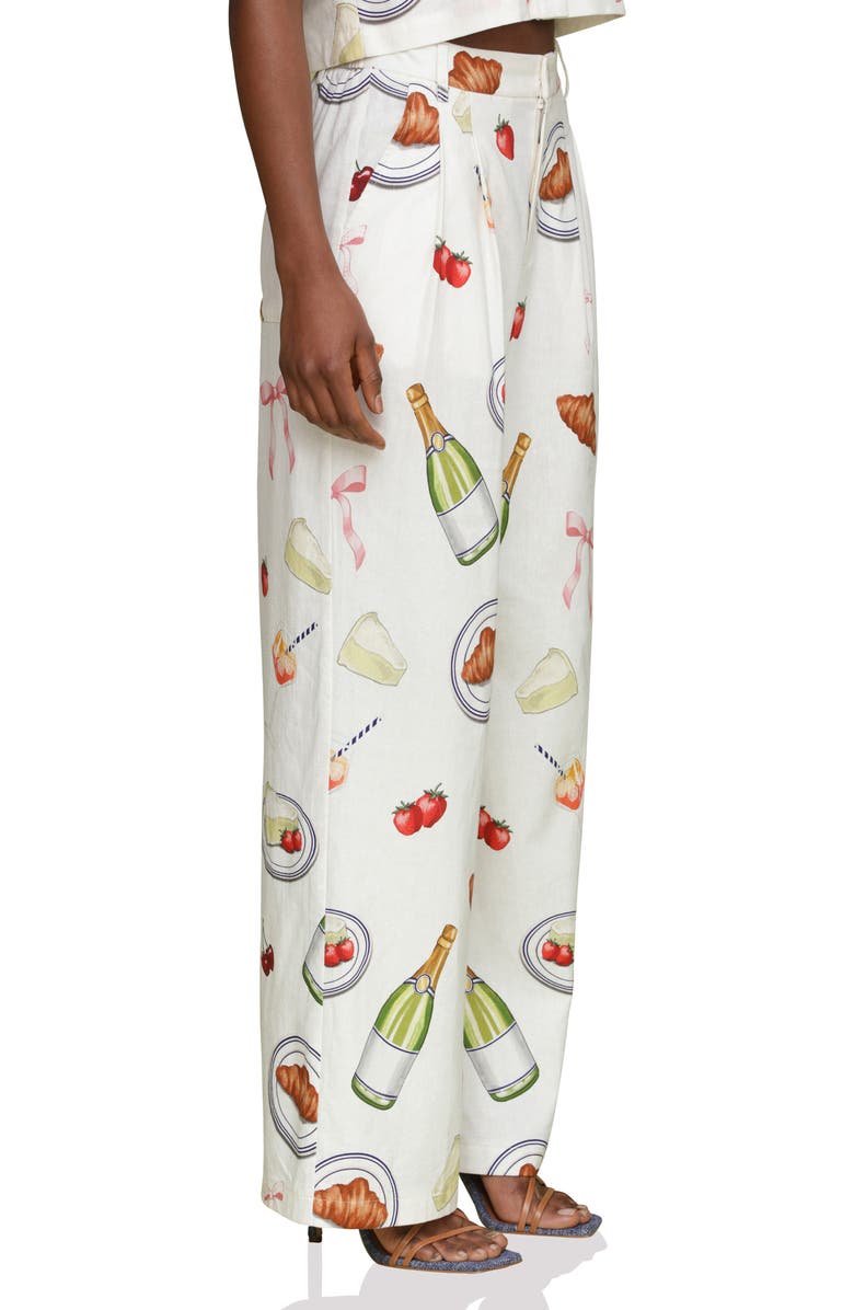 Avec Les Filles Tabletop Print Pants, Alternate, color,