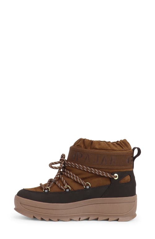 Pajar Galaxy Mini Waterproof Platform Ankle Bootie In Brown