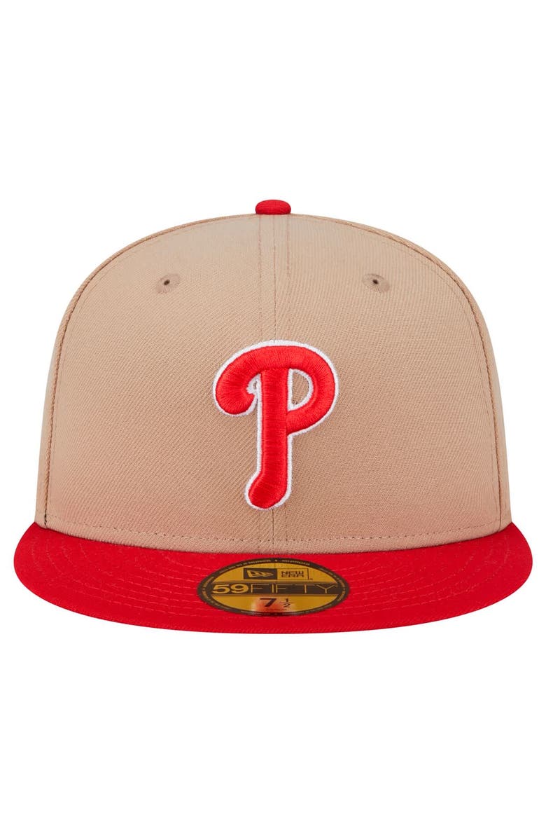New Era Men's New Era Khaki Philadelphia Phillies 59FIFTY Fitted Hat, Alternate, color, Khaki