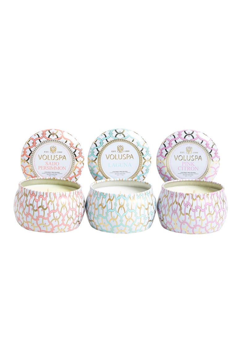 'Maison Blanc' Mini Tin Candle Trio (Nordstrom Exclusive), Alternate, color, NO COLOR