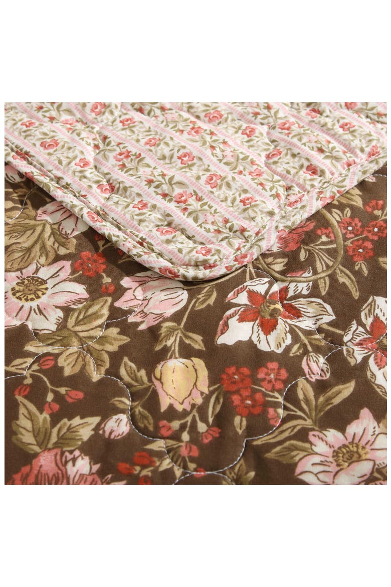 Cotton 3-Piece Comforter & Sham Quilt Set, Alternate, color, SMOKE BROWN