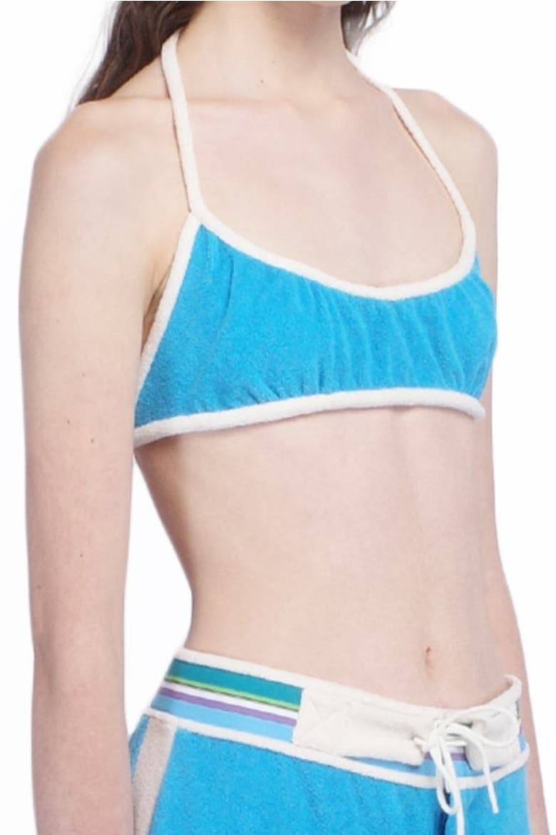 Cabana Terry Bikini Top, Alternate, color, OCEAN BLUE