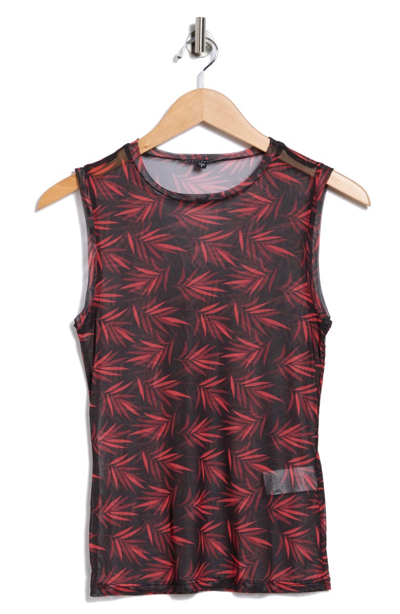 TASH AND SOPHIE Sleeveless Powermesh Top, Alternate, color,