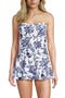  White/Blue Vintage Floral