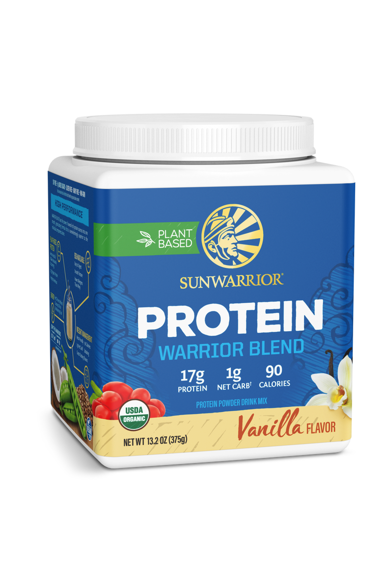 Organic Warrior Blend Protein Powder, Vanilla, 375gm, Main, color, No Color